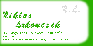 miklos lakomcsik business card